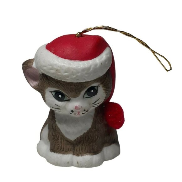 Jasco Other - Jasco Kitty Cat Bell Christmas Santa Hat Ornament